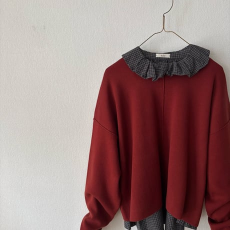 yuni  コットンスムース short knit pull over