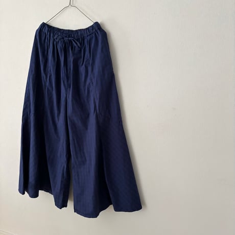 raha　edodaki gingham check flare wide pants