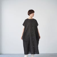 somewearclothing  水玉2wayワンピース　クロベース×ベージュ 水玉
