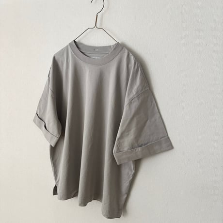 OUVERT KANDOU天竺 ロールアップスリーブ プルオーバー