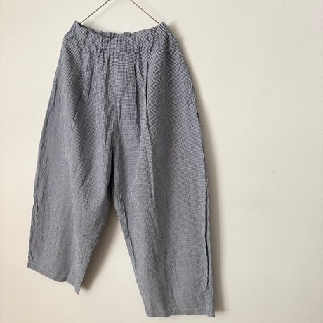 NATURAL LAUNDRY サッカーギンガムチェック エッグパンツ