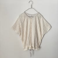 NATURAL LAUNDRY　シアーチェック ドルマンカーディガン