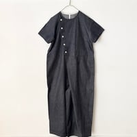 PARIS DE AOUNE  6オンスデニム ハーフスリーブ ラップオールインワン