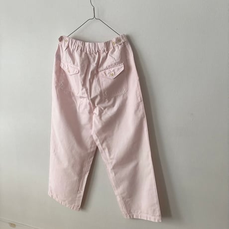 Hands of creation 綿麻バックサテン イージーワイドパンツ