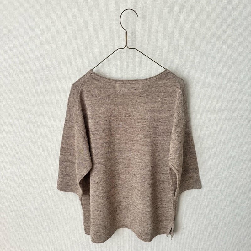 Hands of creation フランスリネン 9G 2ply 5分袖サマーニット |