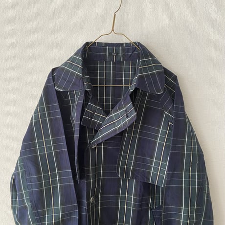 TISSU HIGH DENSITY EFFORTLESS TRENCH  ・ブラックウォッチ