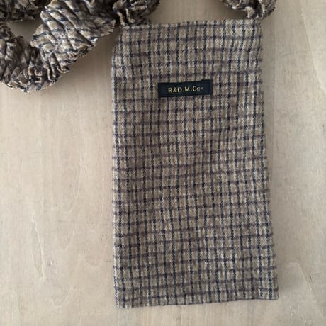 オールドマンズテーラー COTTON WOOL FRILL SHOULDER BAG・Check