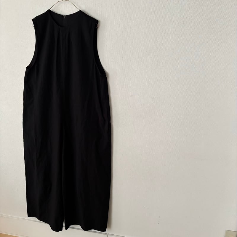 yuni 高密度Cotton/Linen オールインワン 黒　Sサイズ yuni 高密度COTTON LINEN オールインワン | itonowa Life ONL