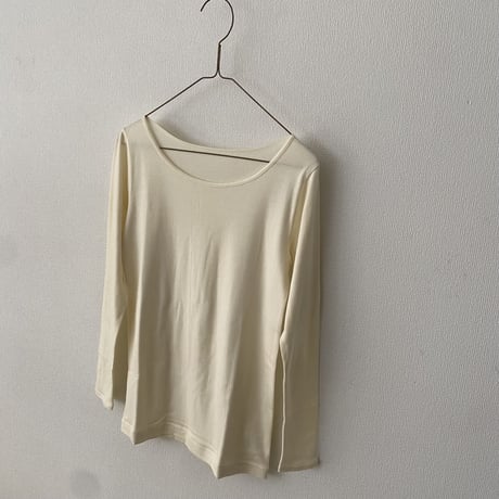 miho umezawa  SUPIMA COTTON ワイドネックインナーTシャツ9分袖