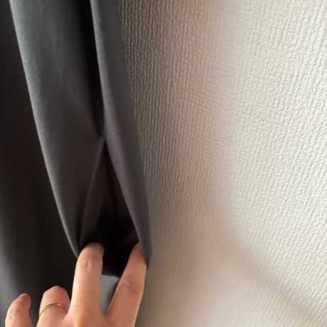 atelier naruse コットンカットソーコクーンワンピース  ダークグレイ