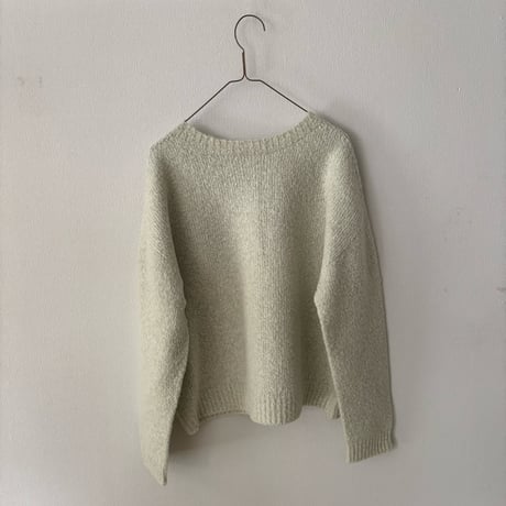 Hands of creation  スラブヤーンニット 5G針抜き 2wayカーディガン