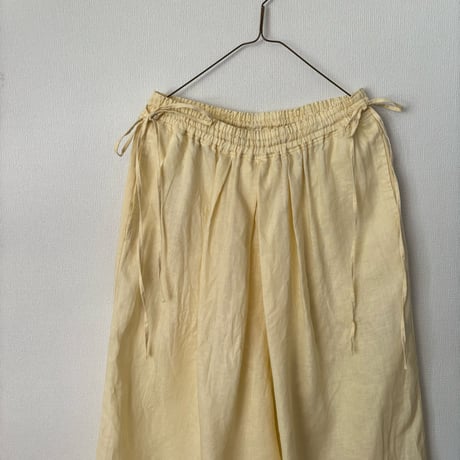 yuni Linen drawstrings パンツ