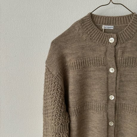 homspun  タック編みカーディガン