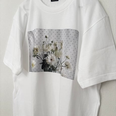 pot and tea  デジタルプリントTシャツ・ラナンキュラス