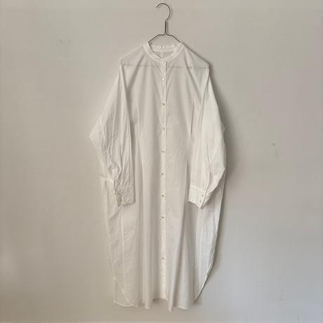 yuni コットンキャッチワッシャー タックシャツワンピース