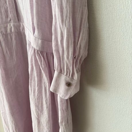 atelier naruse linen shirt  one-piece ・lavender pink
