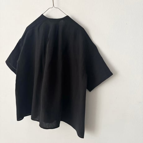 Hands of creation  60/-Linen 桐七炊き ラッフル半袖ブラウス
