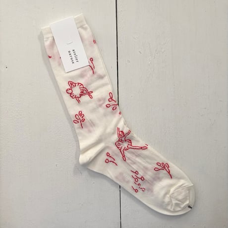 atelier naruse コットンミドルソックス  ~ballerina~
