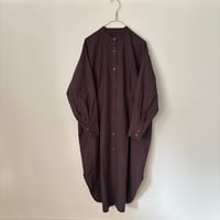 yuni コットンキャッチワッシャー タックシャツワンピース