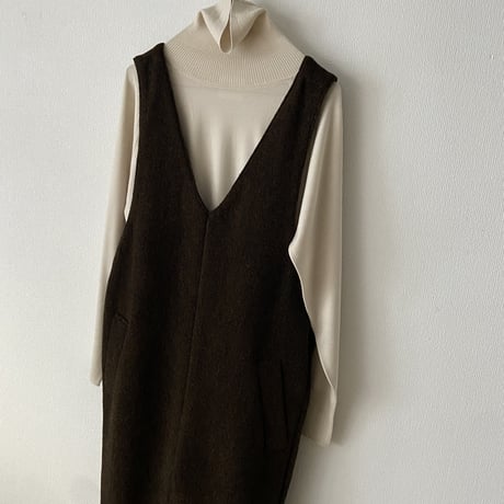 UNIVERSAL TISSU  オリジナルウールヘリンボン サロペット