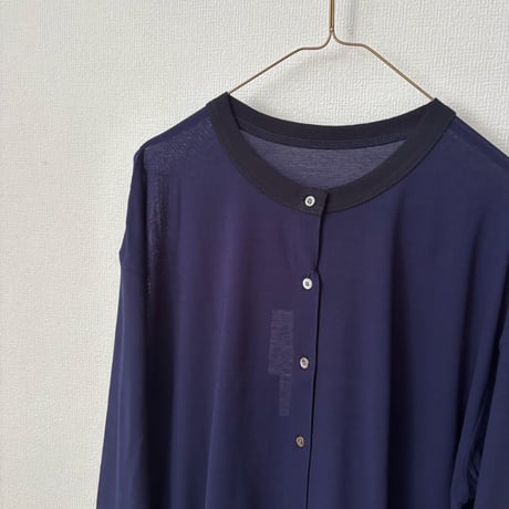 Hands of creation 80/2 強撚天竺スーパーソフトクルーネックカーディガン