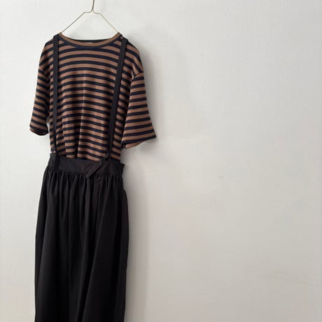 atelier naruse  コットンサスペンダースカート・ブラック