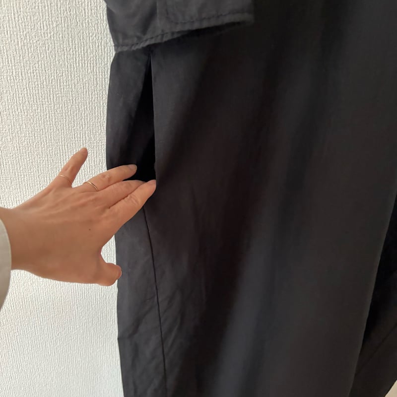 homspun リネンバイオ 半袖ワンピース・ブラック | itonowa Life ONL