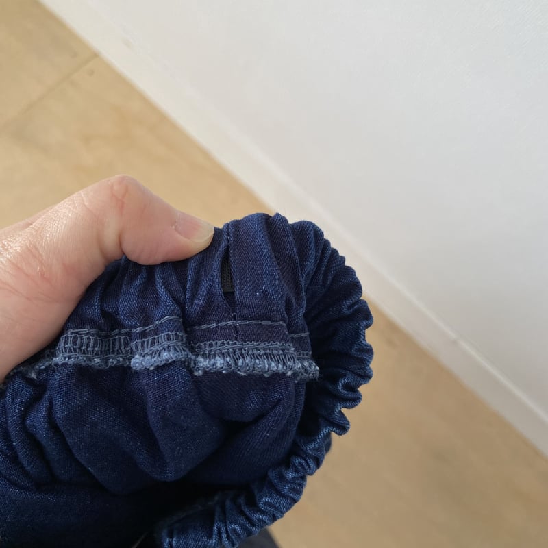 homspun 10オンスデニムギャザーパンツ ・ブルーブリーチ | itonowa