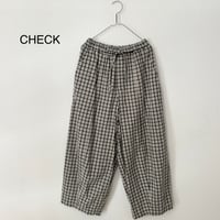 buoybuoy　コットンリネンPOPLIN WASHER CURVED PANTS