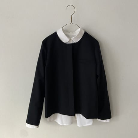 atelier naruse FORMAL コットン丸襟シャツ