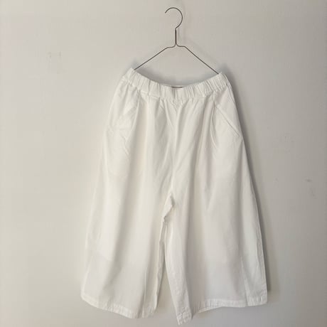Hands of creation 強撚ポプリンSIL ダブルワッシャーキュロットパンツ