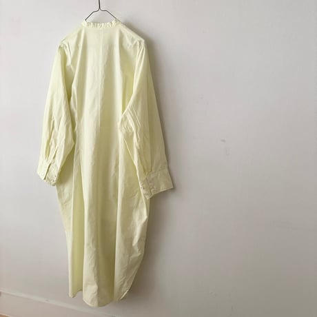 yuni コットンキャッチワッシャー タックシャツワンピース