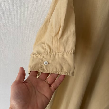 homspun  リネンバイオ 半袖ワンピース・クリーム