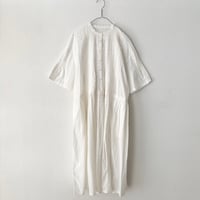 yuni Flower Jacquard×lace ワンピース・シロ