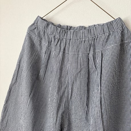NATURAL LAUNDRY サッカーギンガムチェック エッグパンツ