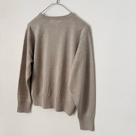 UNIVERSAL TISSU French Pure Linen クルーネック カーディガン