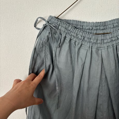 yuni Linen drawstrings パンツ