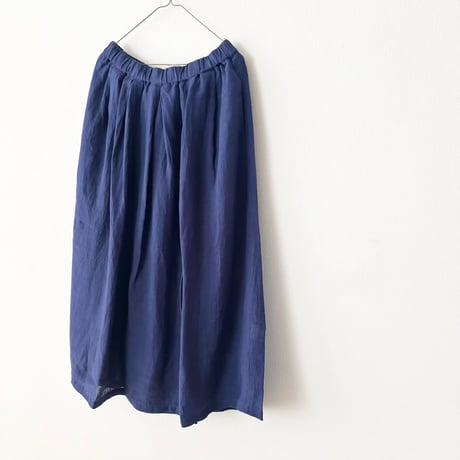 Hands of creation 60/-Linen 解撚ワッシャークロス ランダムタックイージースカート