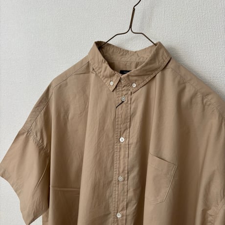 TISSU  ナチュラルタイプライター ボタンダウン半袖シャツ・サイズ1