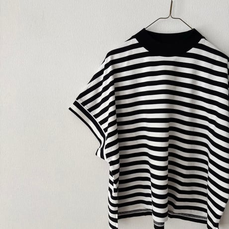 TISSU  クラッシック天竺 モックネックドルマンTシャツ