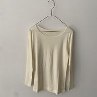 miho umezawa  SUPIMA COTTON ワイドネックインナーTシャツ9分袖