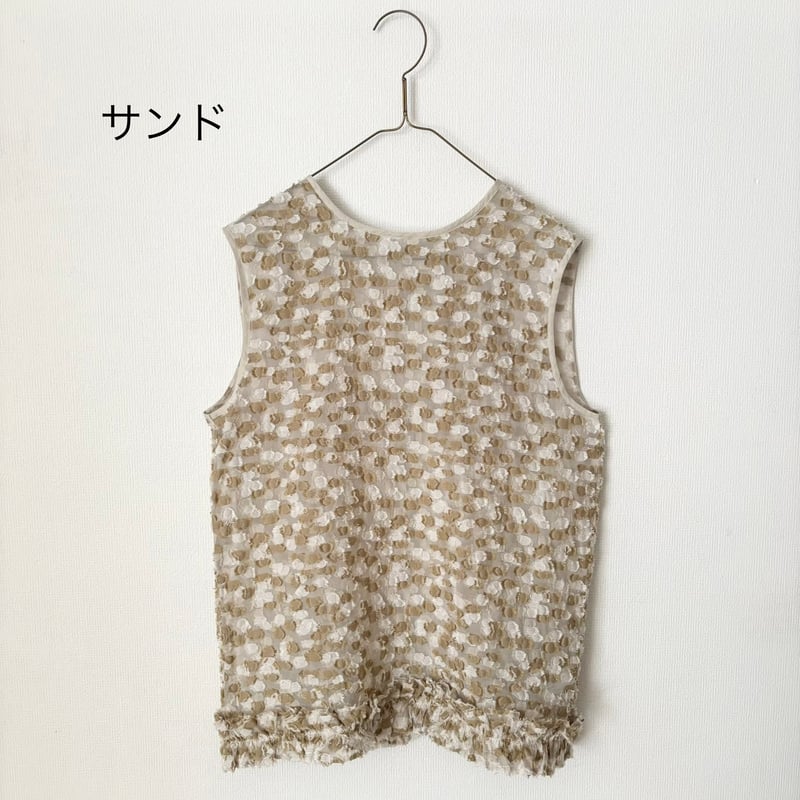 qiri 木漏れ日 back ribbon blouseラベンダー 2026ss qiri 木漏れ日 back ribbon blouse・サンド | itonowa Li