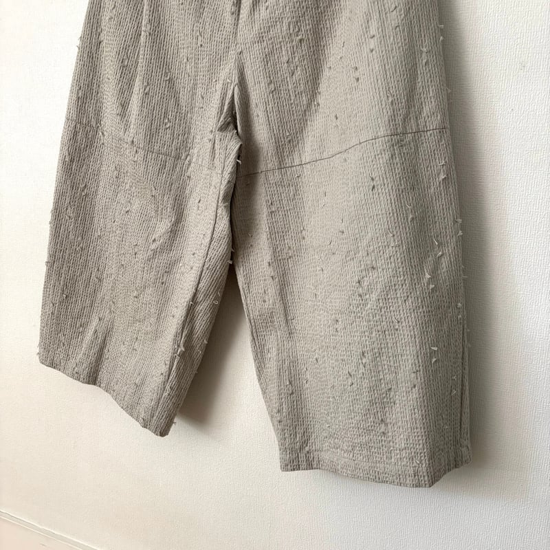 qiri sashiko 刺子ジャガードパンツ qiri | sashiko jacquard パンツ - c a b i n e t O N L I N E S T O R E