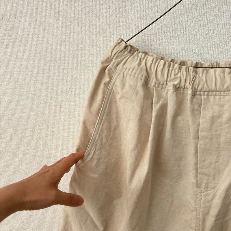 パンツ yuni Cotton Linen denim cocoon pants M yuni Cotton Linen denim cocoon pants M