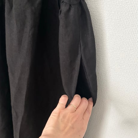 FOG LINEN WORK ノーラ ワンピース・ブラック