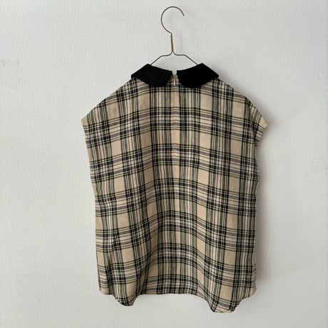 オールドマンズテーラー  ROUND COLLAR NO SLEEVE BLOUSE ・Flax Stewart