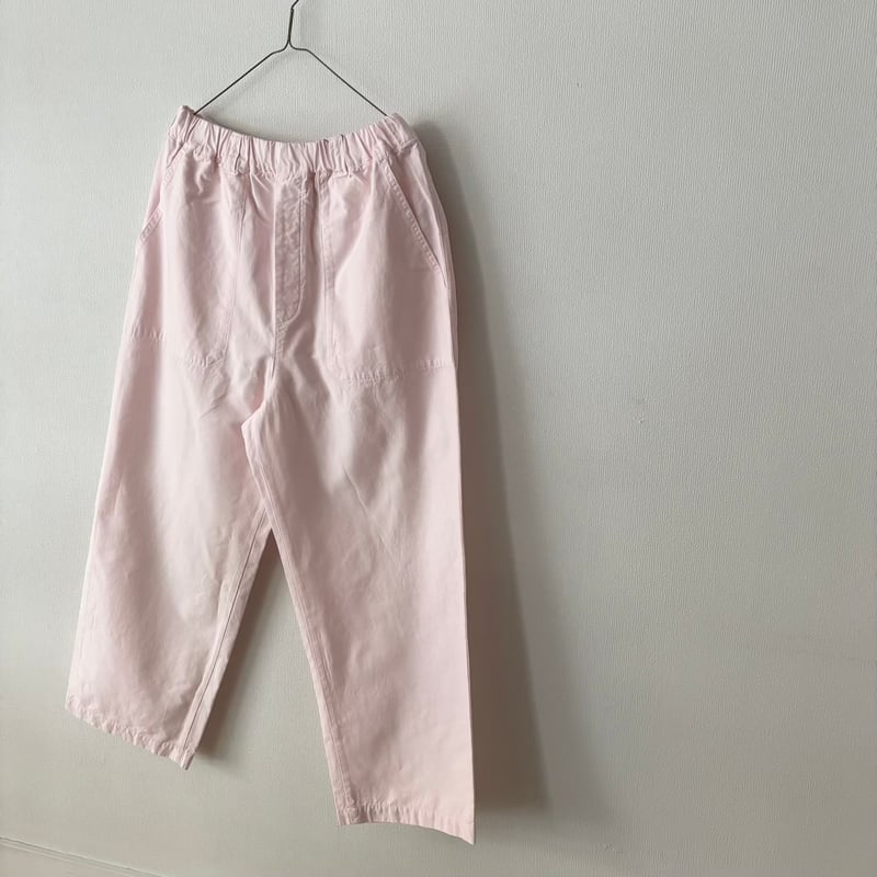 Hands of creation 綿麻バックサテン イージーワイドパンツ | itonowa
