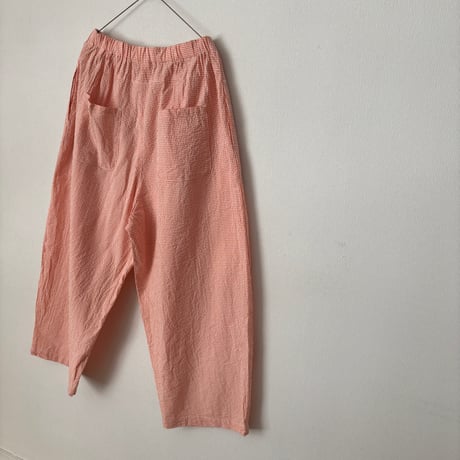 NATURAL LAUNDRY サッカーギンガムチェック エッグパンツ