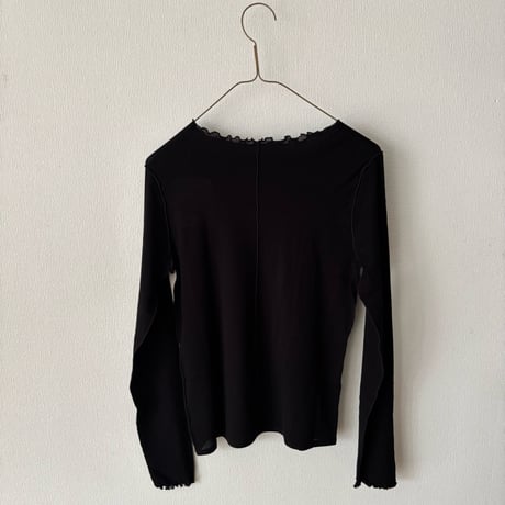 yuni 60/-強撚ストレッチフライス ボートネックプルオーバー