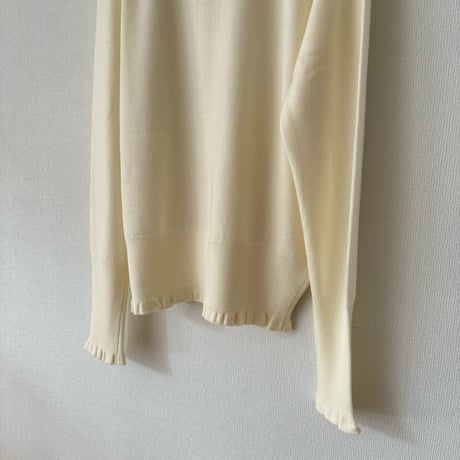 homspun 梳毛12G クルーネックカーディガン